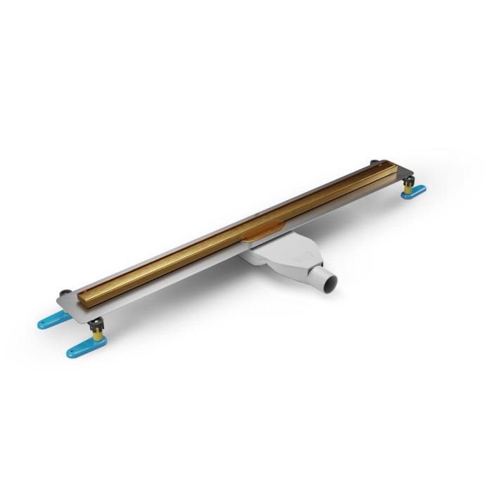 Душевой трап gold brushed 70 см, New trendy Visio slim, брашированное золото арт. OL-0082