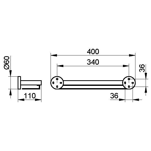 Keuco полочка для душа из алюминия, edition 90, хром арт. 19058 010000