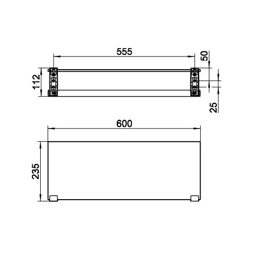Keuco полка для полотенец 60 см, plan, хром арт. 14975 010000
