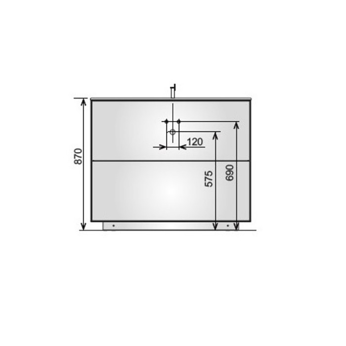Keuco напольная тумба под умывальник, 1050х 800х535 мм 2 ящика фасад из венецианского дуба, edition lignatur, арт. 33350 750013