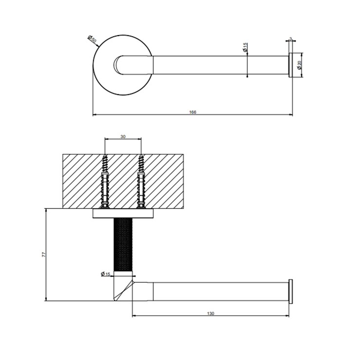 Gessi Держатель туалетной бумаги, вертикальная/горизонтальная установка, повесной, Anello, 63755#707 цвет: black metal brushed pvd