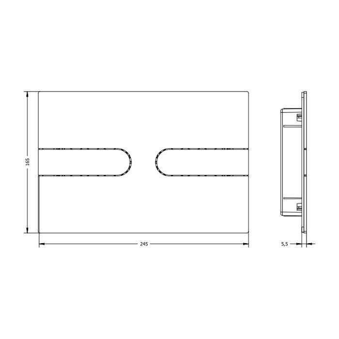 ArtCeram клавиша смыва (для унитаза), 713.000.bs inox цвет: нержавеющая сталь матовый