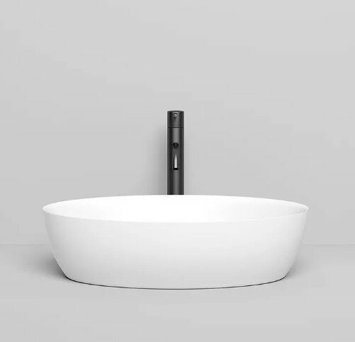 Salini раковина накладная 58x35, alda, 110611grf цвет: глянцевый белый