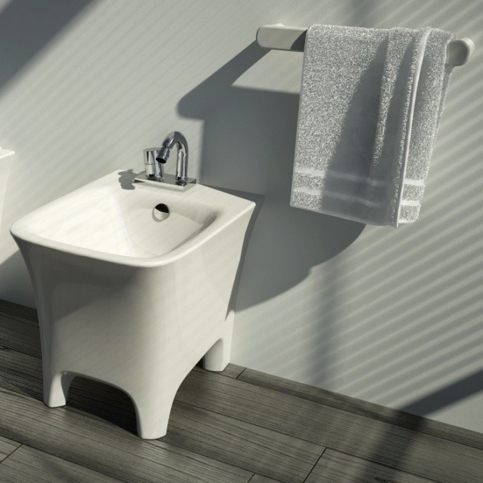 ArtCeram биде (напольное), cwb002 01 00 cow цвет: белый глянцевый