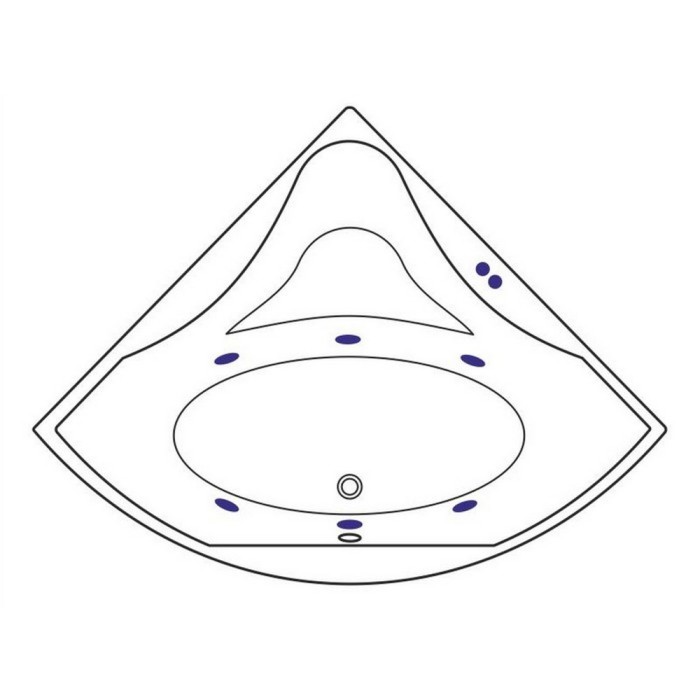 Ванна 150x150 soft, Excellent Glamour, бронза арт. WAEX.GLA15.SOFT.BR