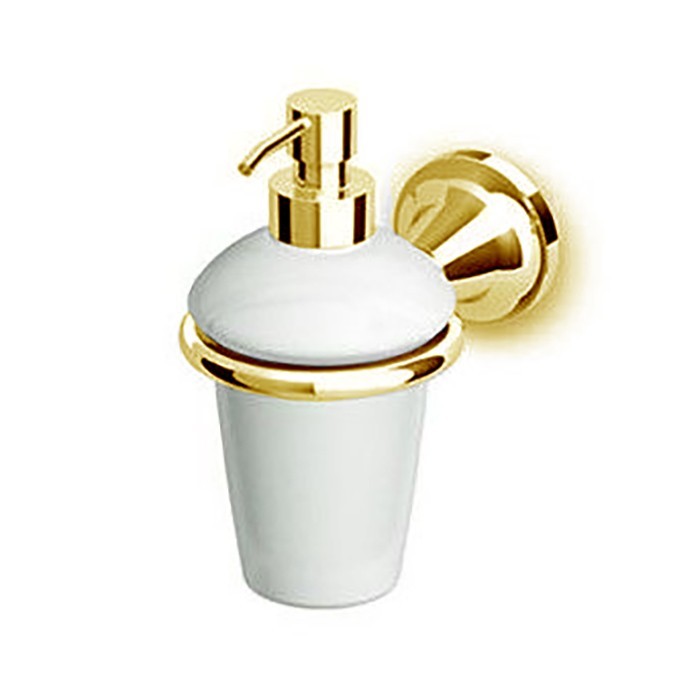 Zucchetti дозатор для мыла, подвесной, agora classic, золото матовое/белый арт. zad415.c41