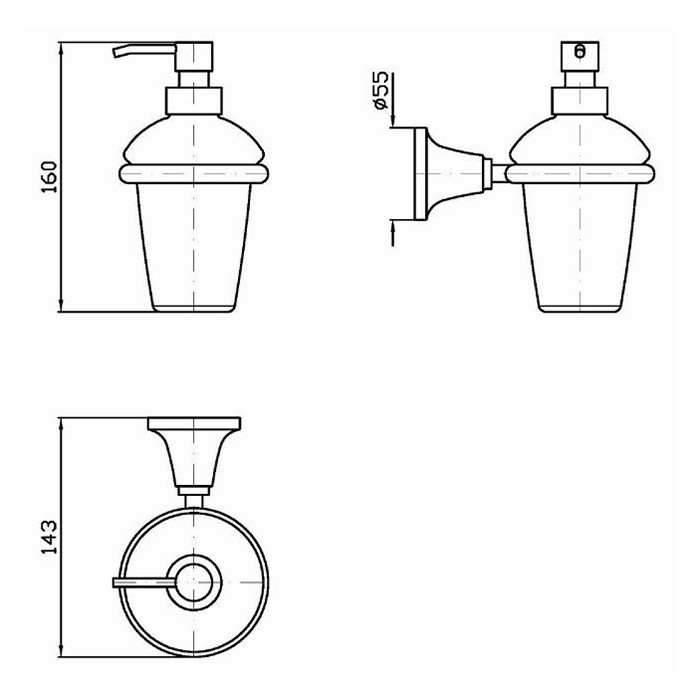 Zucchetti дозатор для мыла, подвесной, agora classic, золото матовое/белый арт. zad415.c41