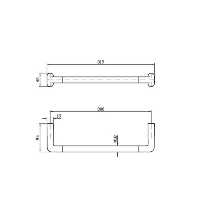 Zucchetti полотенцедержатель, 45см., подвесной, medameda, хром арт. zad921
