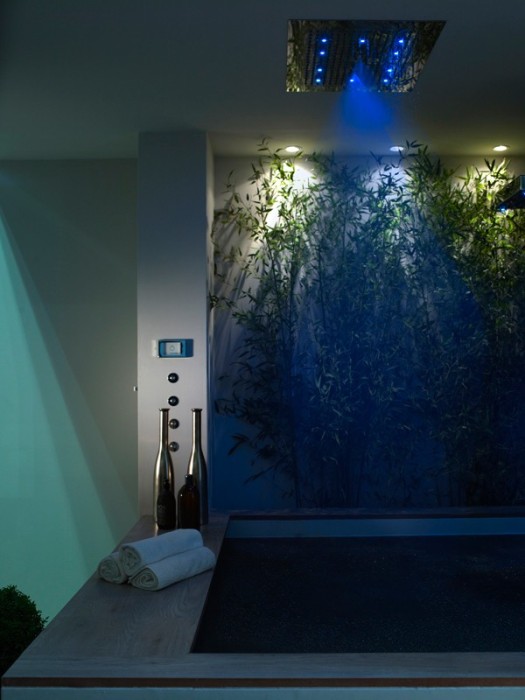 Bossini верхний душ neb 2 режима с rgb хромотерапией, dream, хром арт. h38661.030