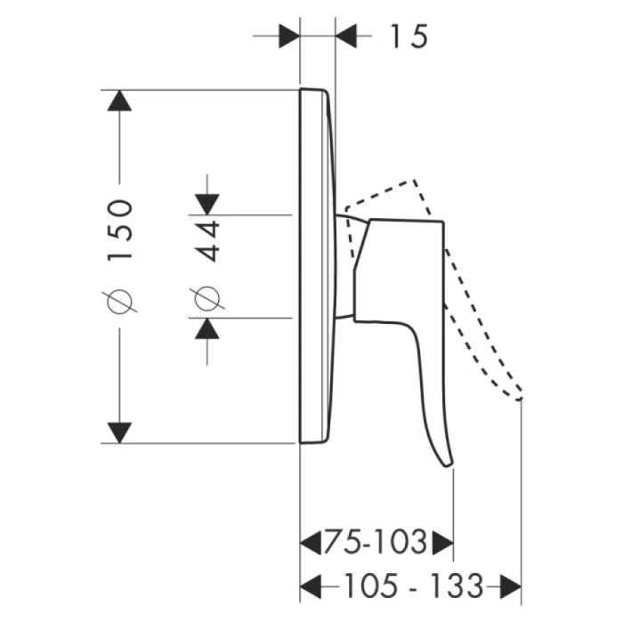 Hansgrohe смеситель для душа, Metris, хром арт. 31685000