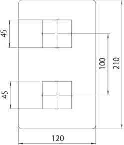 Bossini наружная часть термостата для z00107000, z00105000, z00103000, z00101000, cube, черный арт. z00061.073