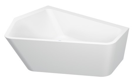 Duravit акриловая ванна 5 1900 х 1400 c двумя разными наклонами спинки, с бесшовной акриловой панелью и рамой, угловая, paiova, 700396000000000 цвет: белый