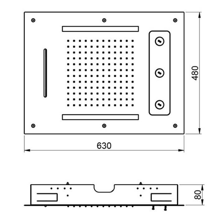 Almar верхний душ, e044190.mb цвет: черный