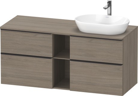 Duravit тумба подвесная под раковину справа 1400 мм х 550 мм, d-neo, de4970r3535 цвет: дуб терра