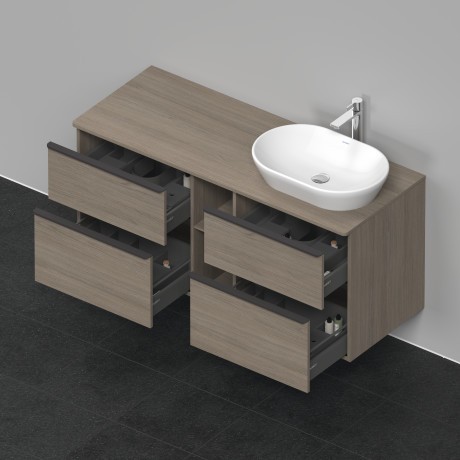 Duravit тумба подвесная под раковину справа 1400 мм х 550 мм, d-neo, de4970r3535 цвет: дуб терра