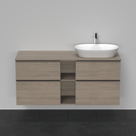 Duravit тумба подвесная под раковину справа 1400 мм х 550 мм, d-neo, de4970r3535 цвет: дуб терра
