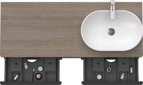 Duravit тумба подвесная под раковину справа 1400 мм х 550 мм, d-neo, de4970r3535 цвет: дуб терра