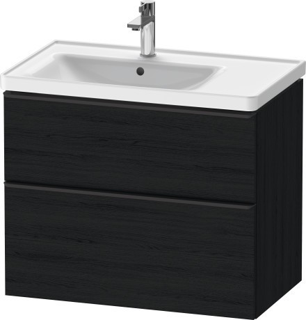 Duravit тумба подвесная под раковину 784 мм х 452 мм, d-neo, de435701616 цвет: чёрный дуб