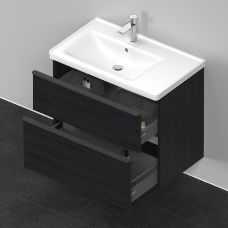 Duravit тумба подвесная под раковину 784 мм х 452 мм, d-neo, de435701616 цвет: чёрный дуб