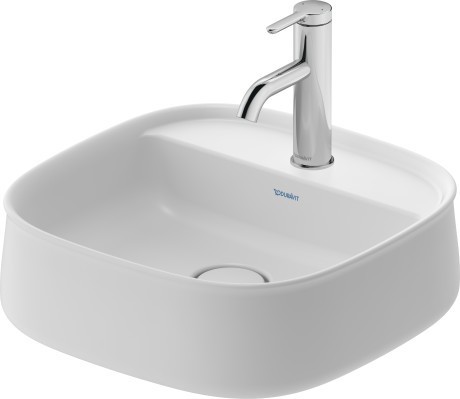 Duravit раковина накладная 420 мм х 420 мм, без перелива, zencha, 2374423271 цвет: белый шелковисто-матовый