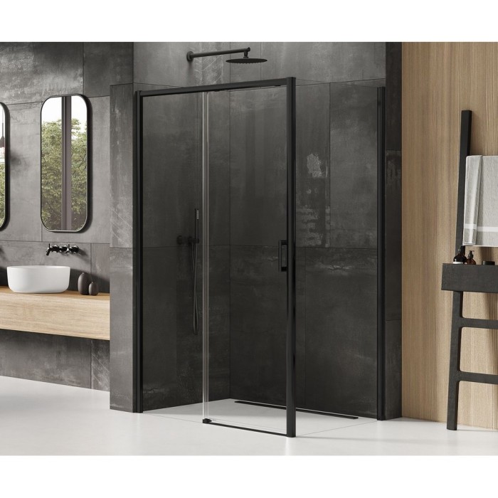 Душевое ограждение l 160x100x200, New trendy Prime black, черный арт. D-0328A/D-0130B