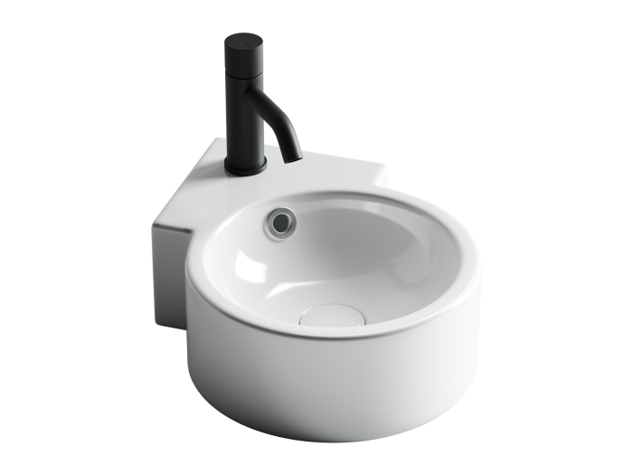Ceramicanova подвесная угловая раковина element, cn5019 цвет: белый
