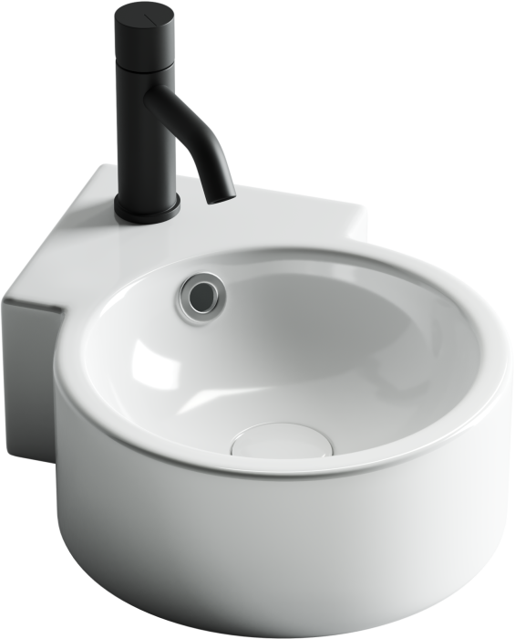 Ceramicanova подвесная угловая раковина element, cn5019 цвет: белый