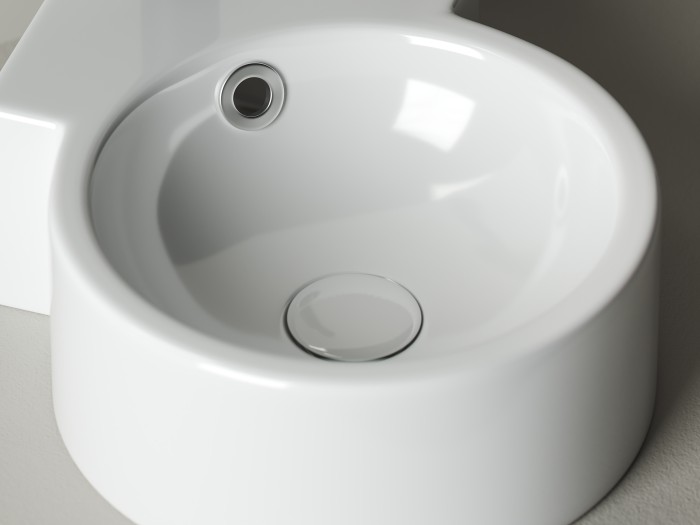 Ceramicanova подвесная угловая раковина element, cn5019 цвет: белый