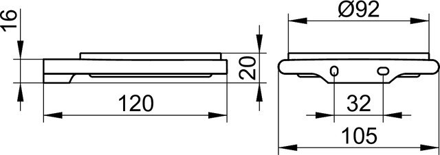 Keuco держатель для мыльницы в комплекте с мыльницей, edition 400, никель шлифованный арт. 11555 059000