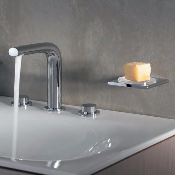 Keuco держатель для мыльницы в комплекте с мыльницей, edition 400, никель шлифованный арт. 11555 059000