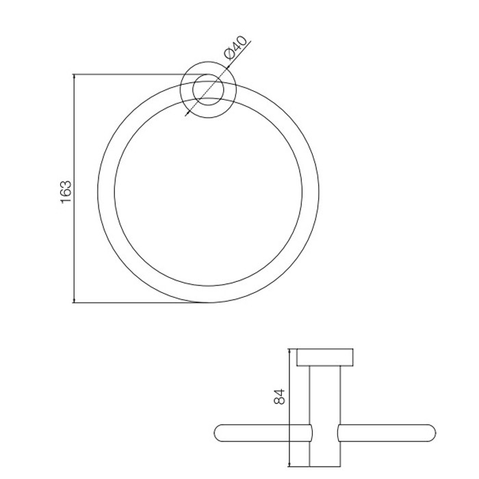 Fima Carlo Frattini полотенцедержатель-кольцо 16.3см., подвесной, rotola, черный арт. f6002/1ns