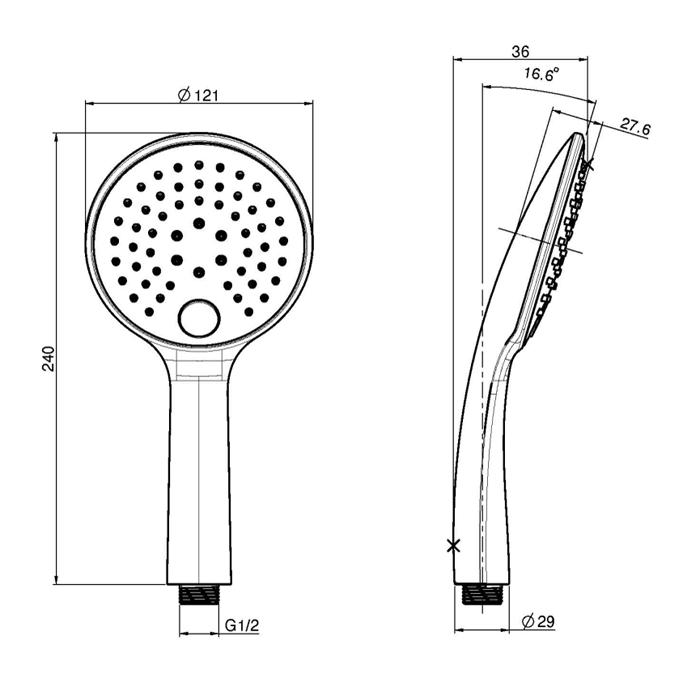 Fima Carlo Frattini ручной душ на 3 режима wellness, хром арт. f2736cr