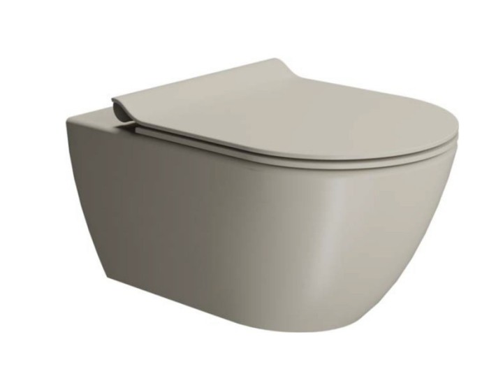 GSI Подвесной унитаз 36х55 см, creta matt, swirlflush, dualglaze, без крепежа в комплекте, безободковый, без сиденья, Color-elements - 881508