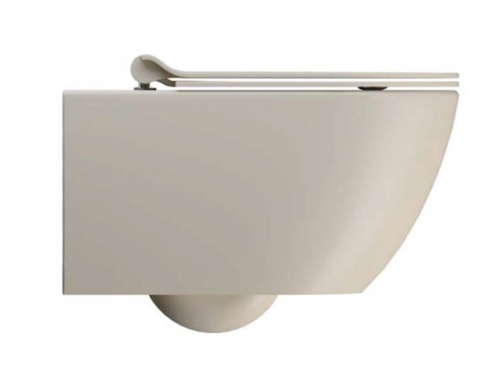 GSI Подвесной унитаз 36х55 см, creta matt, swirlflush, dualglaze, без крепежа в комплекте, безободковый, без сиденья, Color-elements - 881508