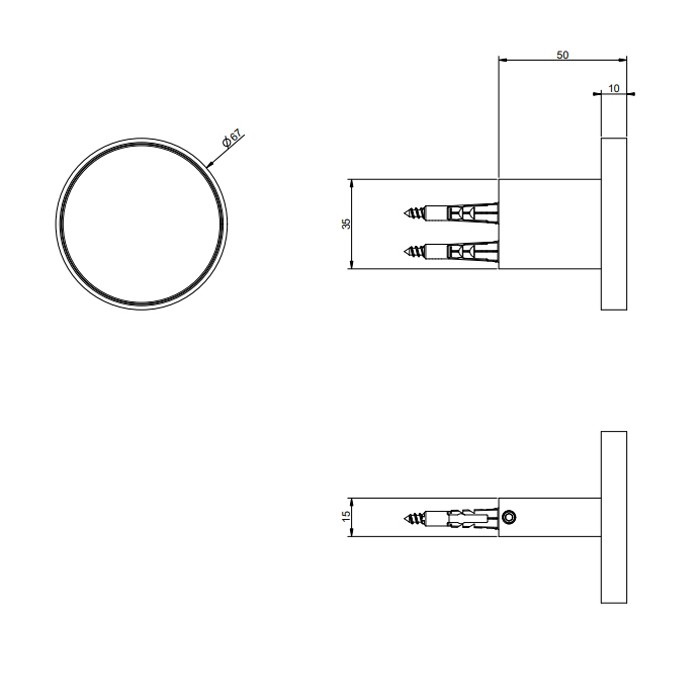 Gessi Крючок настенный, Origini, 66521#031 цвет: хром