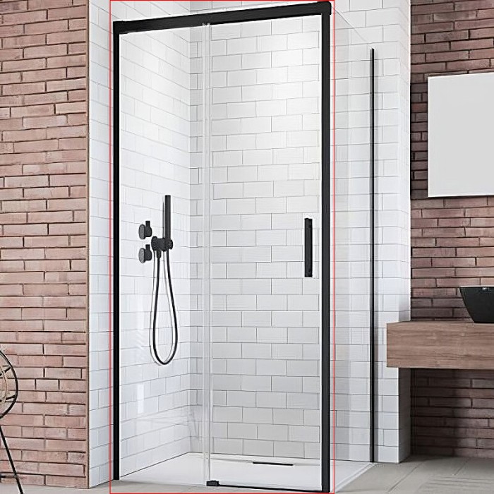 Radaway душевая дверь black kdj 150 l профиль черный стекло прозрачное, Idea - 387045-54-01L