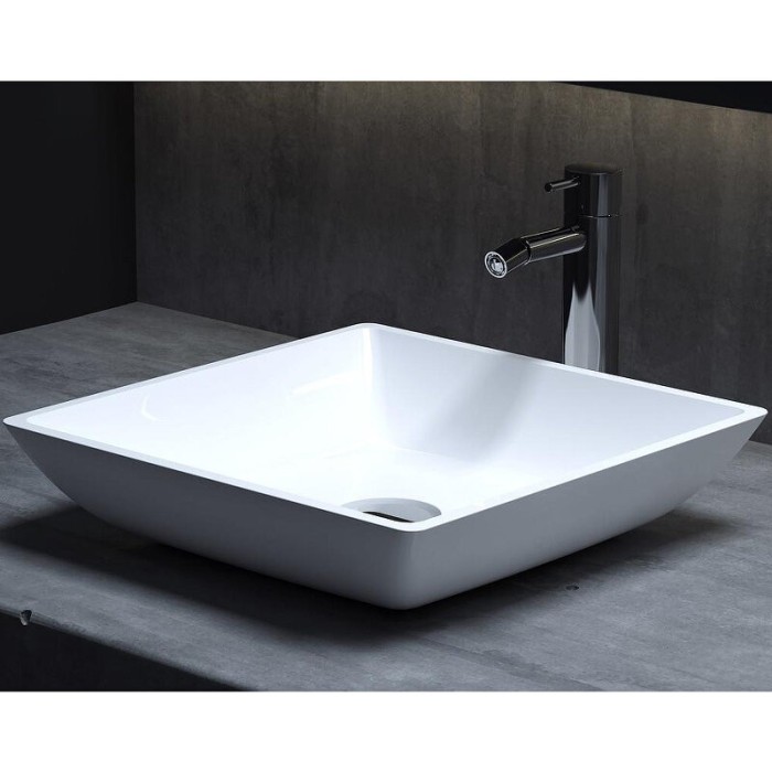Salini раковина накладная 37,5x37,5, callista, 1101208smrf цвет: матовый белый