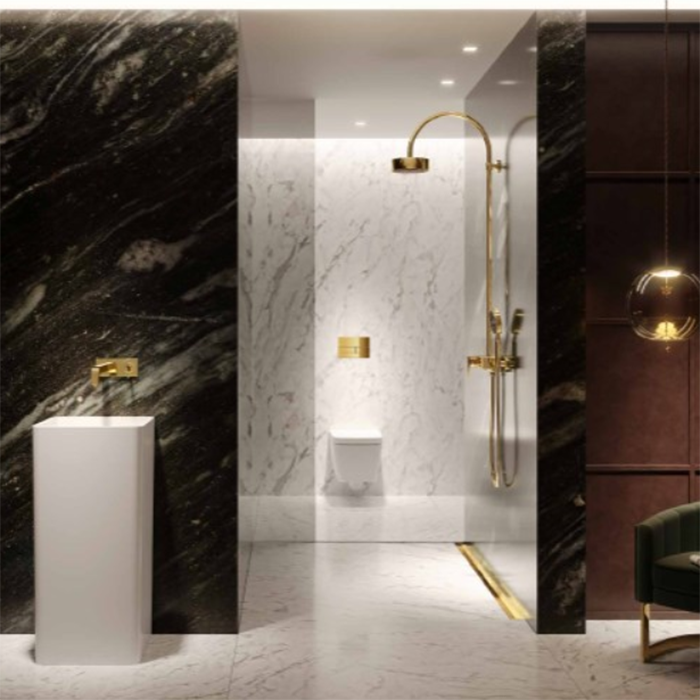 TECE профиль для душа, 1000 мм, polished gold optic, drainprofile - 671012