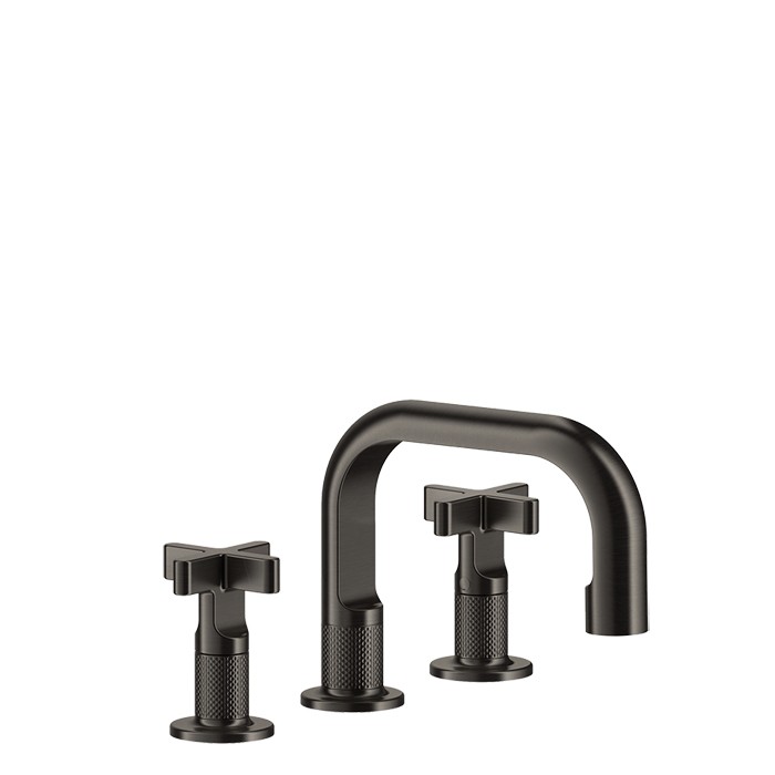 Gessi Смеситель для раковины на 3 отверстия, без донного клапана, Inciso, 58112#299 цвет: black xl