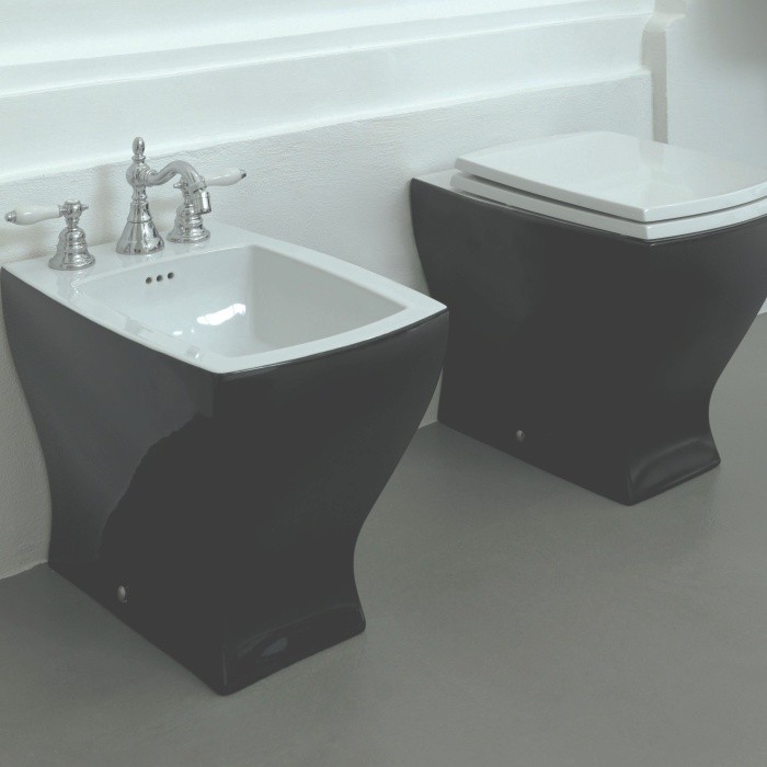 ArtCeram биде (напольное), jzb002 01 50 jazz цвет: черный