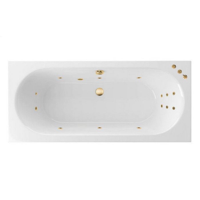 Встраиваемая ванна slim 170x75 smart, Excellent Oceana, золото арт. WAEX.OCE17S.SMART.GL