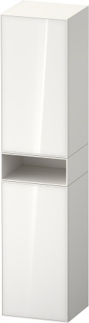 Duravit шкаф-пенал высокий 2 дверцы 360 мм х 400 мм х 1900 мм, zencha, ze1353l64840000 цвет: белое стекло/белый суперматовый
