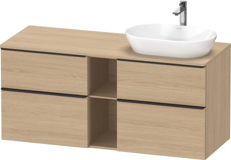 Duravit тумба подвесная под раковину справа 1400 мм х 550 мм, d-neo, de4970r3030 цвет: натуральный дуб