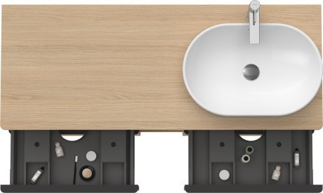 Duravit тумба подвесная под раковину справа 1400 мм х 550 мм, d-neo, de4970r3030 цвет: натуральный дуб