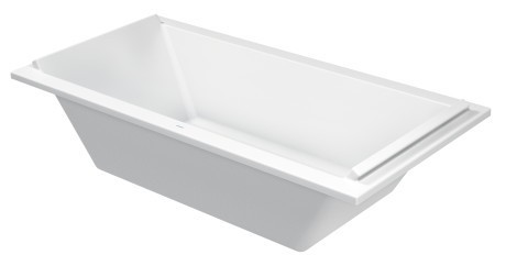 Duravit акриловая ванна 2000 х 1000 c двумя наклонами для спины, starck, 700341000000000 цвет: белый