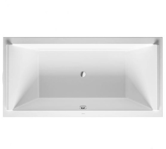 Duravit акриловая ванна 2000 х 1000 c двумя наклонами для спины, starck, 700341000000000 цвет: белый