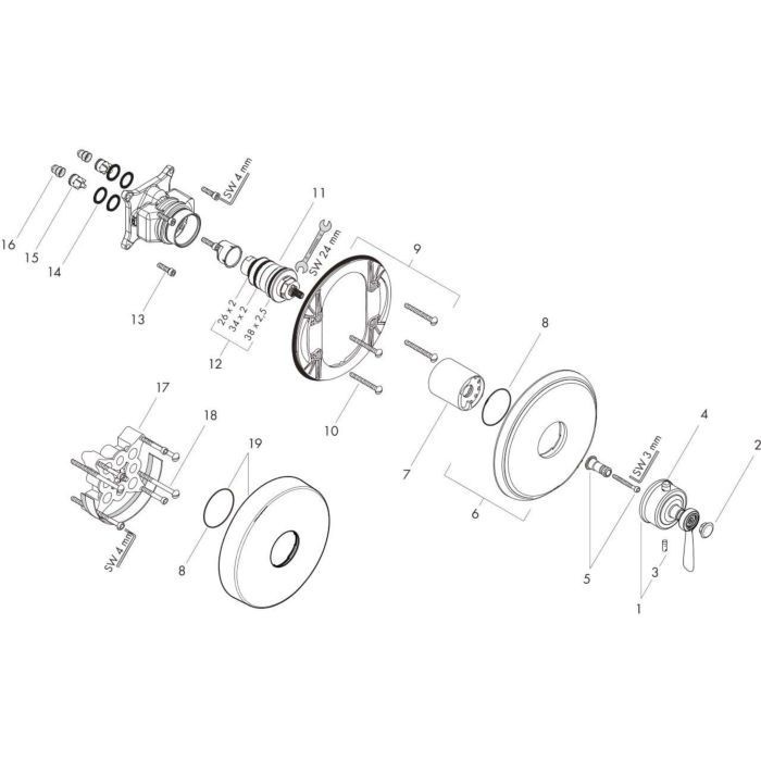 AXOR термостат для душа highflow, Montreux, бронза арт. 16824140
