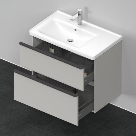 Duravit тумба подвесная под раковину 784 мм х 452 мм, d-neo, de435700707 цвет: бетонно-серый матовый