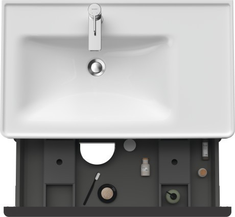 Duravit тумба подвесная под раковину 784 мм х 452 мм, d-neo, de435700707 цвет: бетонно-серый матовый