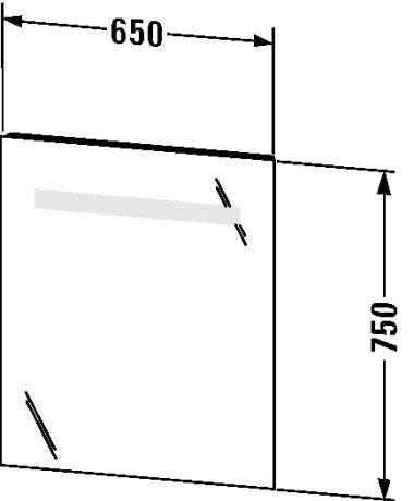 Duravit зеркало с подсветкой, ketho, kt733000000 цвет: